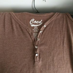 Coed Tops - 🌻Flirty Brown Tank with Bling🌻 Coed Tops - 🌻Flirty Brown Tank with Bling🌻